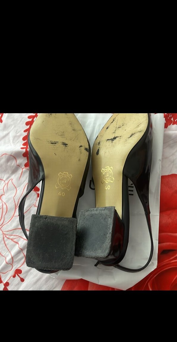 Siyah Tokalı Stiletto Az Topuklu Kadın Ayakkabı - Görsel 4