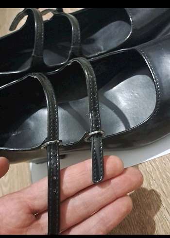 bershka mary Jane Klasik Siyah blok Topuklu Kadın Ayakkabı - Görsel 3