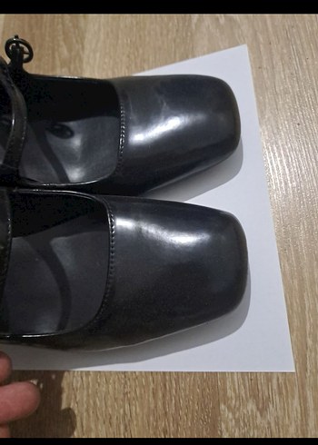 bershka mary Jane Klasik Siyah blok Topuklu Kadın Ayakkabı - Görsel 4