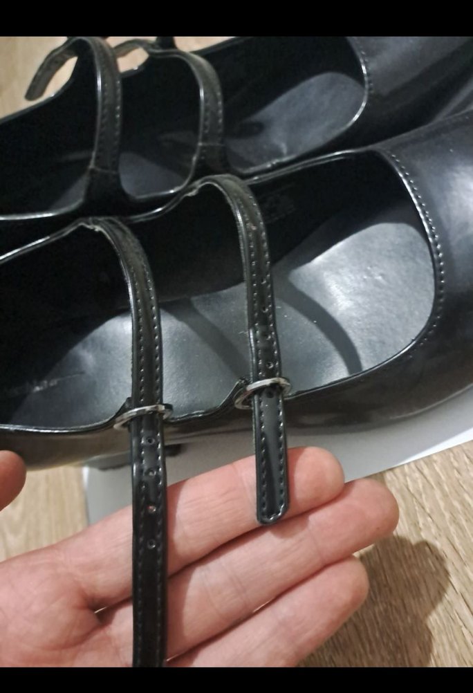 bershka mary Jane Klasik Siyah blok Topuklu Kadın Ayakkabı - Görsel 3