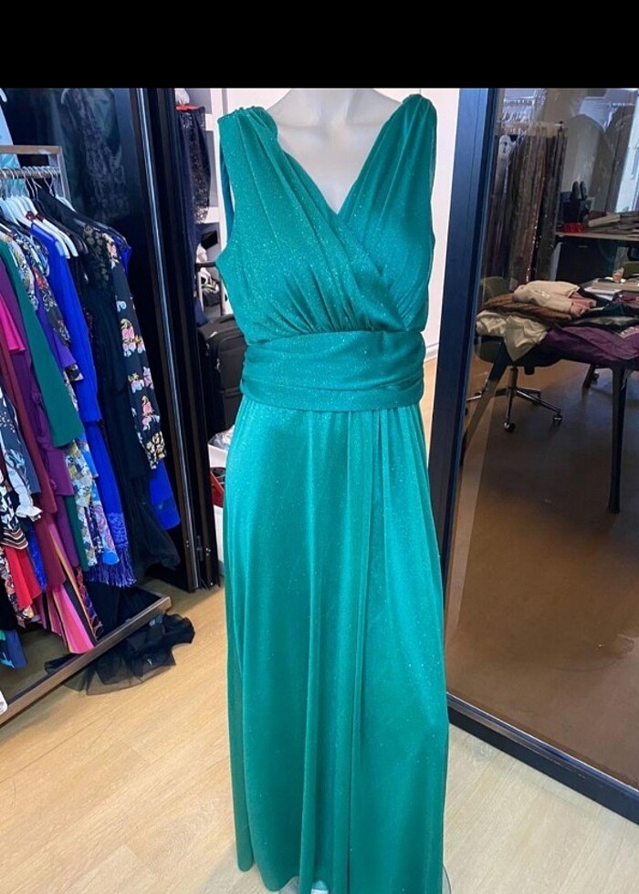 Sade ve çok şik abiye  - Görsel 5