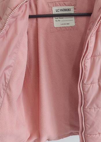 Pembe Düğmeli Kız Montu - Görsel 4