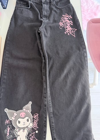 LC Waikiki Kuromi Desenli Siyah Denim Jean