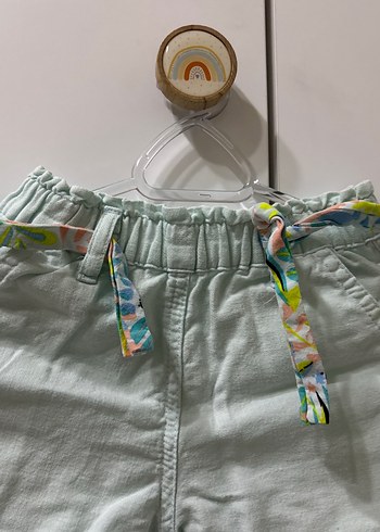 Kız Çocuk Bağlamalı Pamuklu Şort - Görsel 3