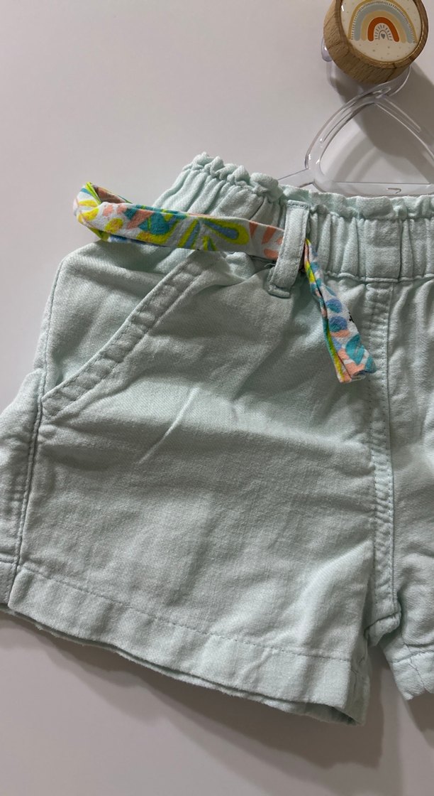 Kız Çocuk Bağlamalı Pamuklu Şort - Görsel 2