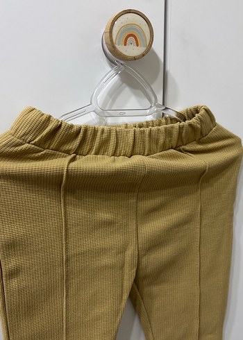 Bej dikiş detaylı Dar Kesim Pantolon - Görsel 2