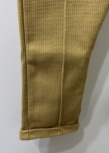 Bej dikiş detaylı Dar Kesim Pantolon - Görsel 3