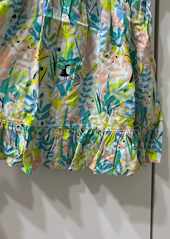 Kız Çocuk Çok Renkli Volanlı Elbise - Görsel 2