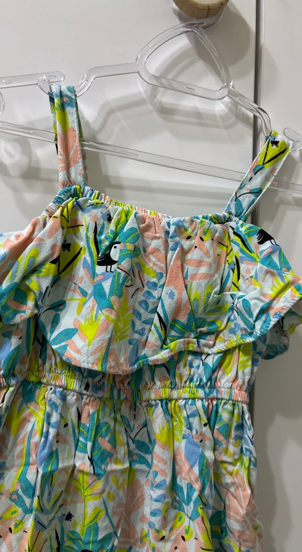 Kız Çocuk Çok Renkli Volanlı Elbise - Görsel 3