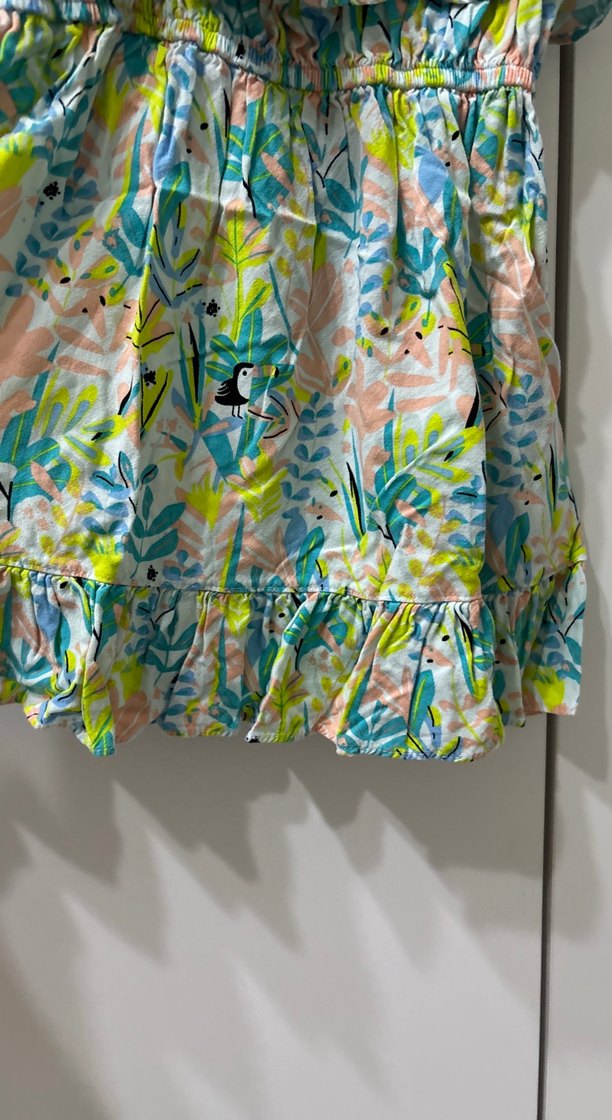 Kız Çocuk Çok Renkli Volanlı Elbise - Görsel 2