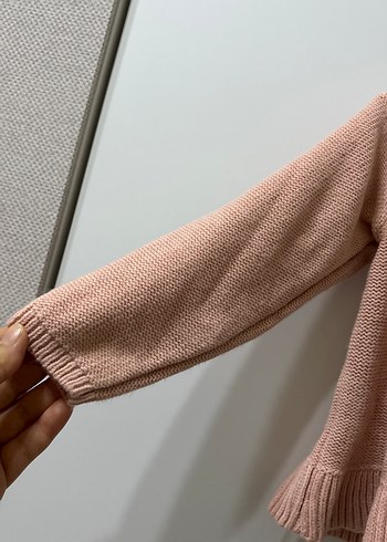 Bej Kız Çocuk Örgü Hırka - Görsel 2