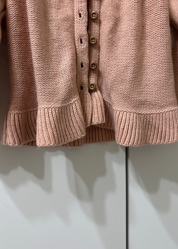 Bej Kız Çocuk Örgü Hırka - Görsel 3