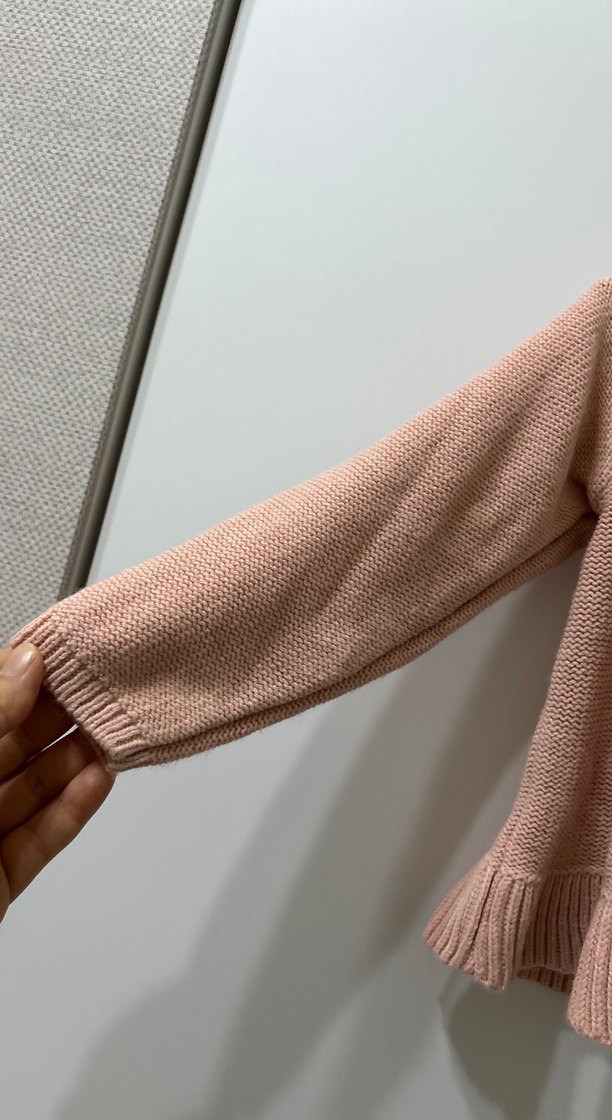 Bej Kız Çocuk Örgü Hırka - Görsel 2