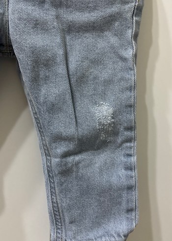 Gri Loose Fit Kız Denim Pantolon - Görsel 2