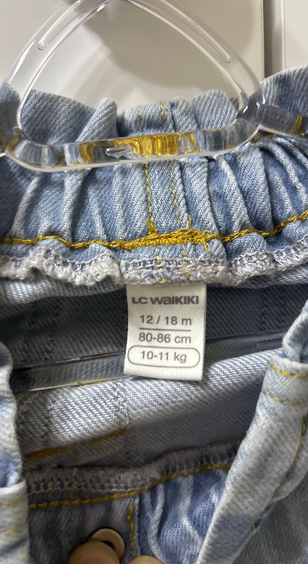 Gri Loose Fit Kız Denim Pantolon - Görsel 4