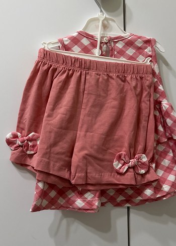 Pembe Kareli Kolsuz Kız takım - Görsel 3