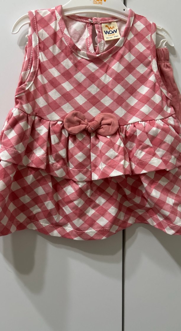 Pembe Kareli Kolsuz Kız takım - Görsel 2