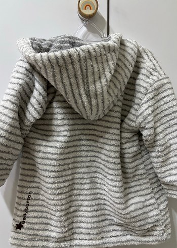 Gri Zebra Desenli kalın hırka - Görsel 2