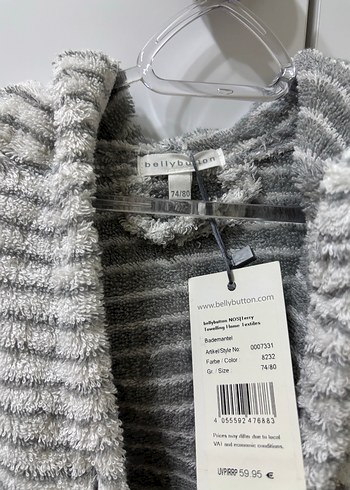 Gri Zebra Desenli kalın hırka - Görsel 3