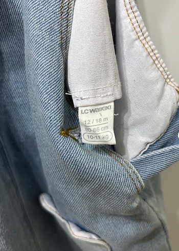 Nakışlı Kız Kot Salopet - Görsel 4