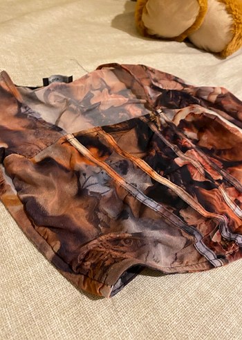 Desenli Transparan Kare Yaka Bluz - Görsel 2