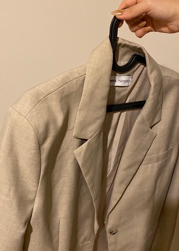 Bej Kadın Keten Ceket - Görsel 6