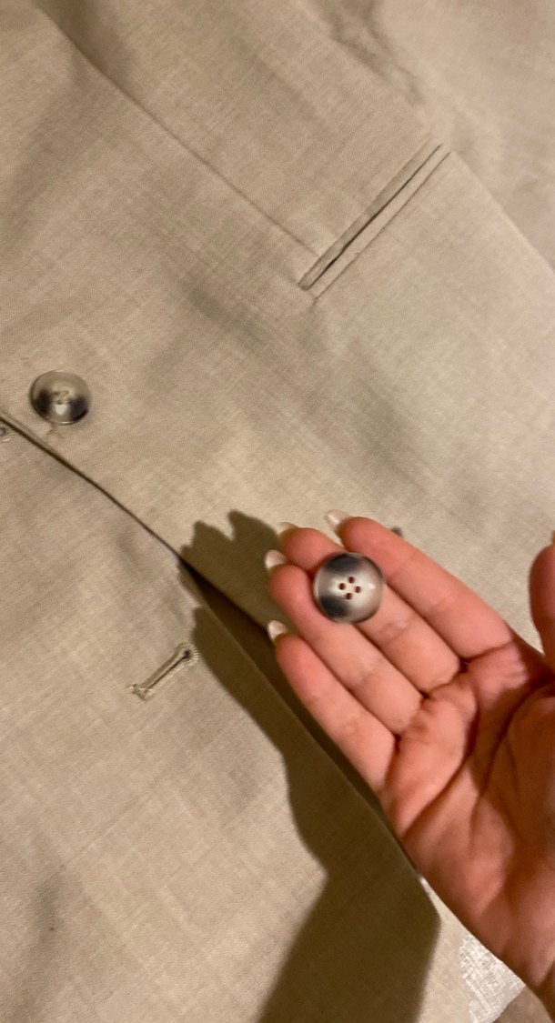 Bej Kadın Keten Ceket - Görsel 3