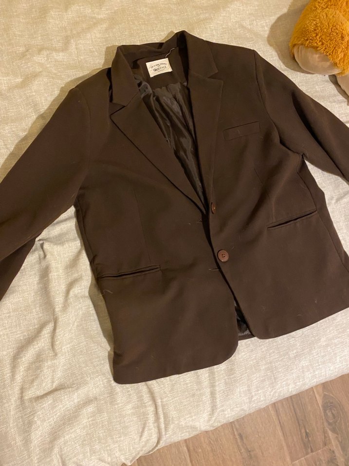 Kadın Kahverengi Kumaş Blazer Ceket - Görsel 2