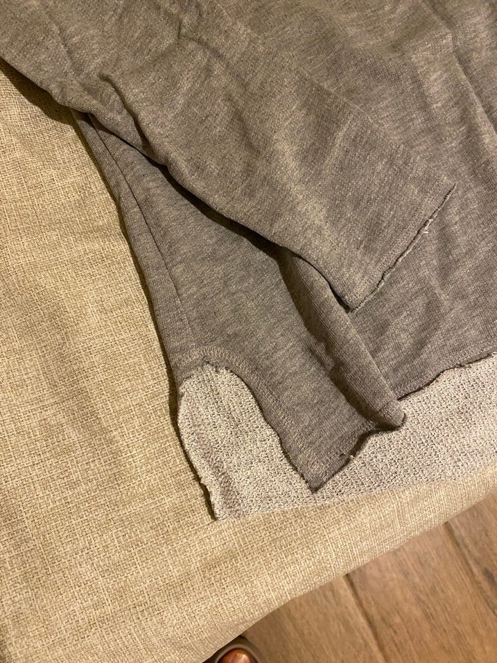 Düğmeli Gri Kapüşonlu Kadın Sweatshirt - Görsel 4