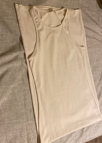 Bej Uzun Midi Elbise vücutu saran - Görsel 2