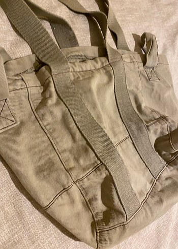 Bej Keten Kadın Günlük Çanta - Görsel 4