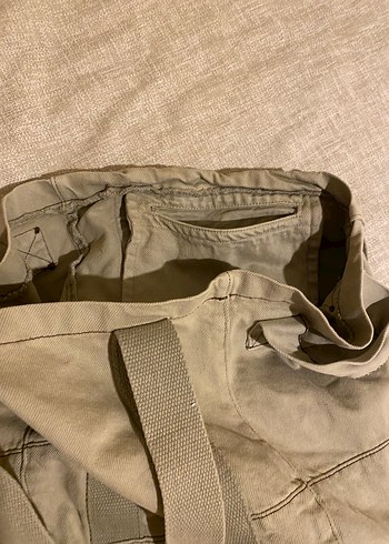 Bej Keten Kadın Günlük Çanta - Görsel 5