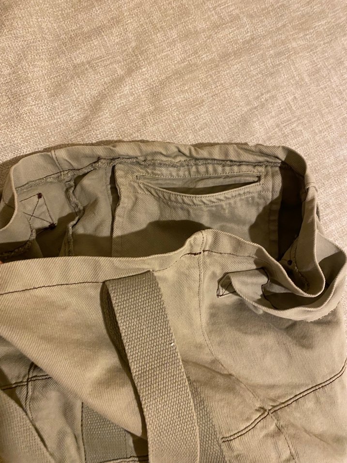 Bej Keten Kadın Günlük Çanta - Görsel 5