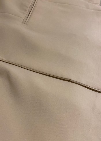 Bej Kadın Ofis Blazeri, Düğmeli, Uzun Kollu - Görsel 4