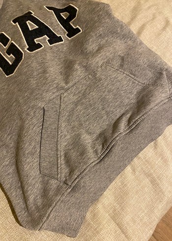 Gri GAP Baskılı Fermuarlı Sweatshirt - Görsel 6