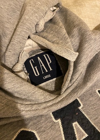 Gri GAP Baskılı Fermuarlı Sweatshirt - Görsel 7