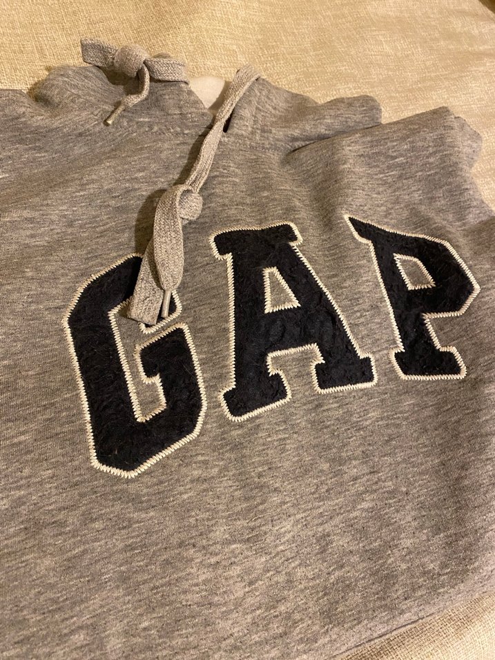 Gri GAP Baskılı Fermuarlı Sweatshirt - Görsel 2