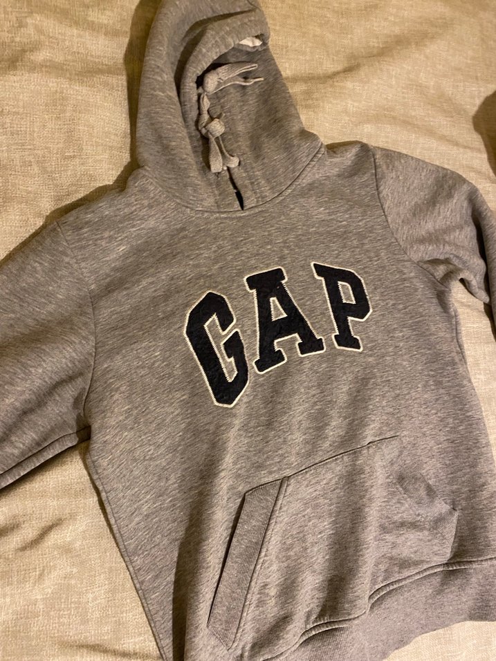 Gri GAP Baskılı Fermuarlı Sweatshirt - Görsel 3