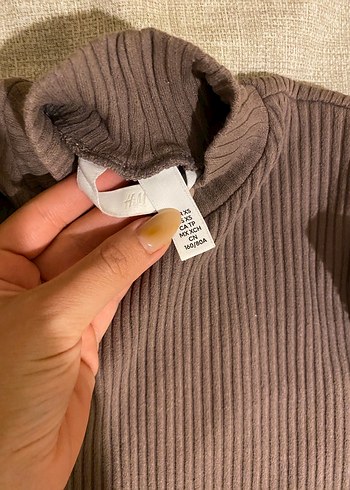 Bej Yüksek Yakalı Uzun Kollu Triko Elbise - Görsel 4