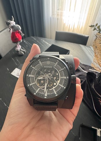 Wainer Siyah Metal Hasır Kordon saat - Görsel 10