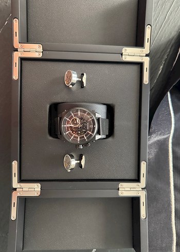 Wainer Siyah Metal Hasır Kordon saat - Görsel 5