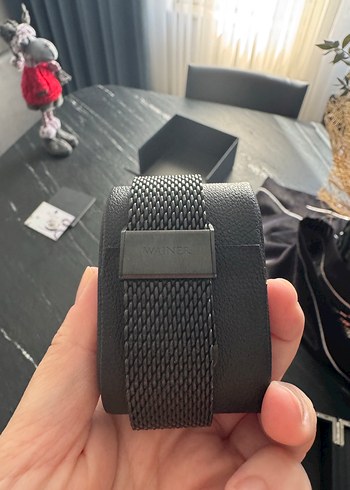 Wainer Siyah Metal Hasır Kordon saat - Görsel 6