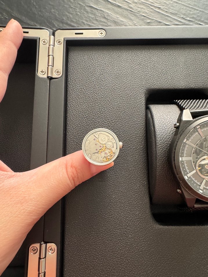 Wainer Siyah Metal Hasır Kordon saat - Görsel 4