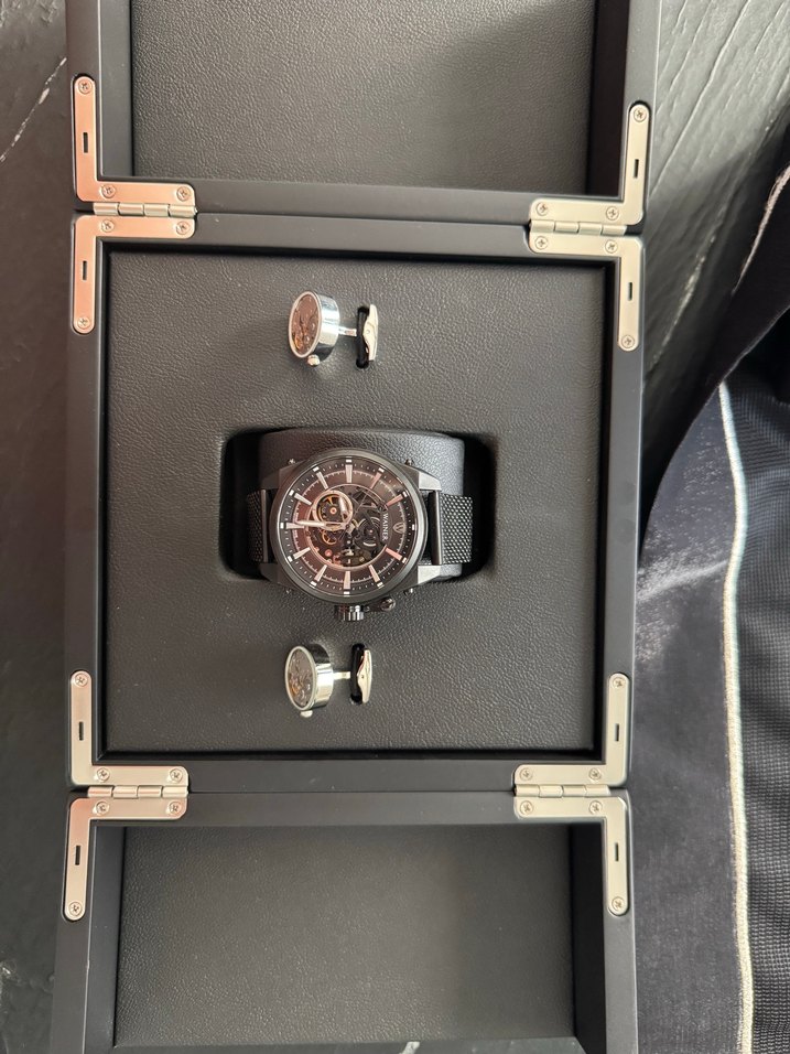 Wainer Siyah Metal Hasır Kordon saat - Görsel 5