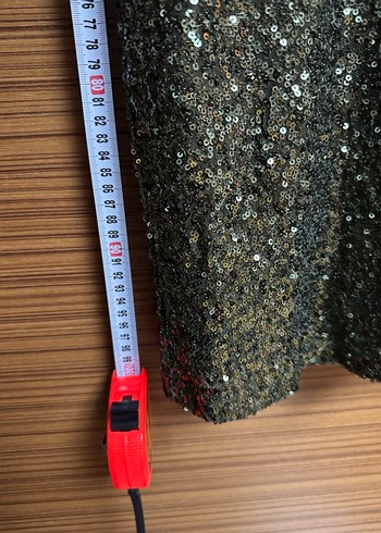 Faik Sönmez Payetli V Yaka Abiye Elbise - Görsel 7