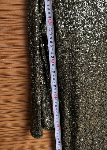 Faik Sönmez Payetli V Yaka Abiye Elbise - Görsel 8