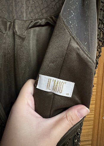 ILMIO NAKIŞLI TAŞ İŞLEMELİ ABİYE 48 beden - Görsel 10