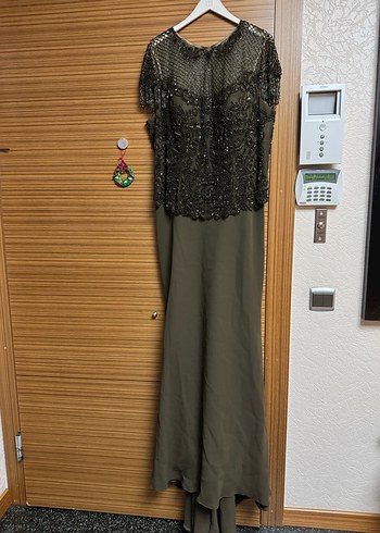 ILMIO NAKIŞLI TAŞ İŞLEMELİ ABİYE 48 beden - Görsel 6