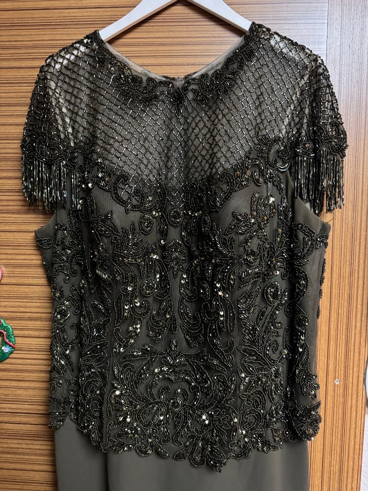 ILMIO NAKIŞLI TAŞ İŞLEMELİ ABİYE 48 beden - Görsel 2