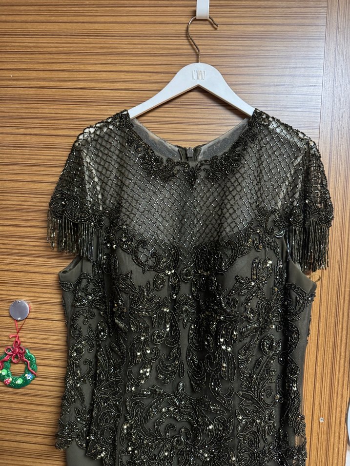 ILMIO NAKIŞLI TAŞ İŞLEMELİ ABİYE 48 beden - Görsel 5